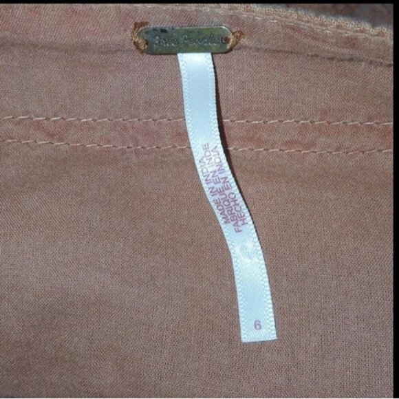 Free People Ruffles in the Sand Petrichor Rust Orange Mini Skirt - Picture 7 of 7